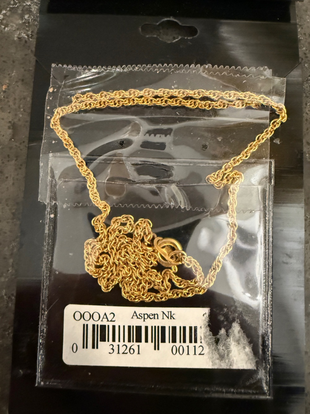 24k Gold Plated Orange Aspen Leaf Necklace - Picture 4 of 5